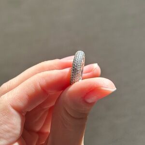 Suzy Levian 925 Sterling Silver Cubic Zirconia Pavé Ring